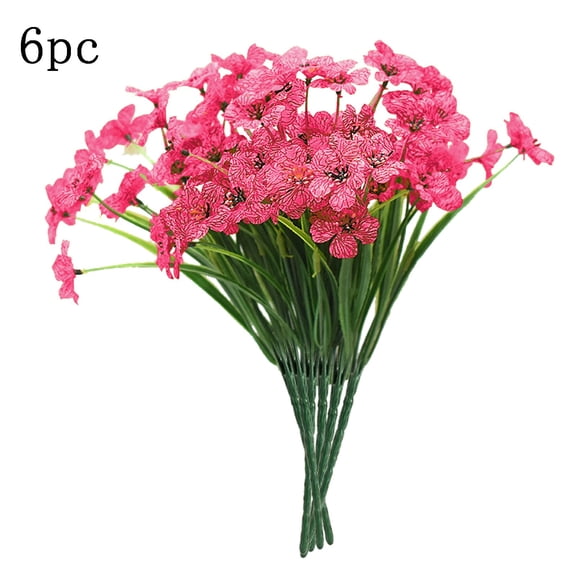 Tkrady 5 Head Youth Water Silk Print Cloth Flower Violet Flower Outdoor Shooting Home Decoration Flowers