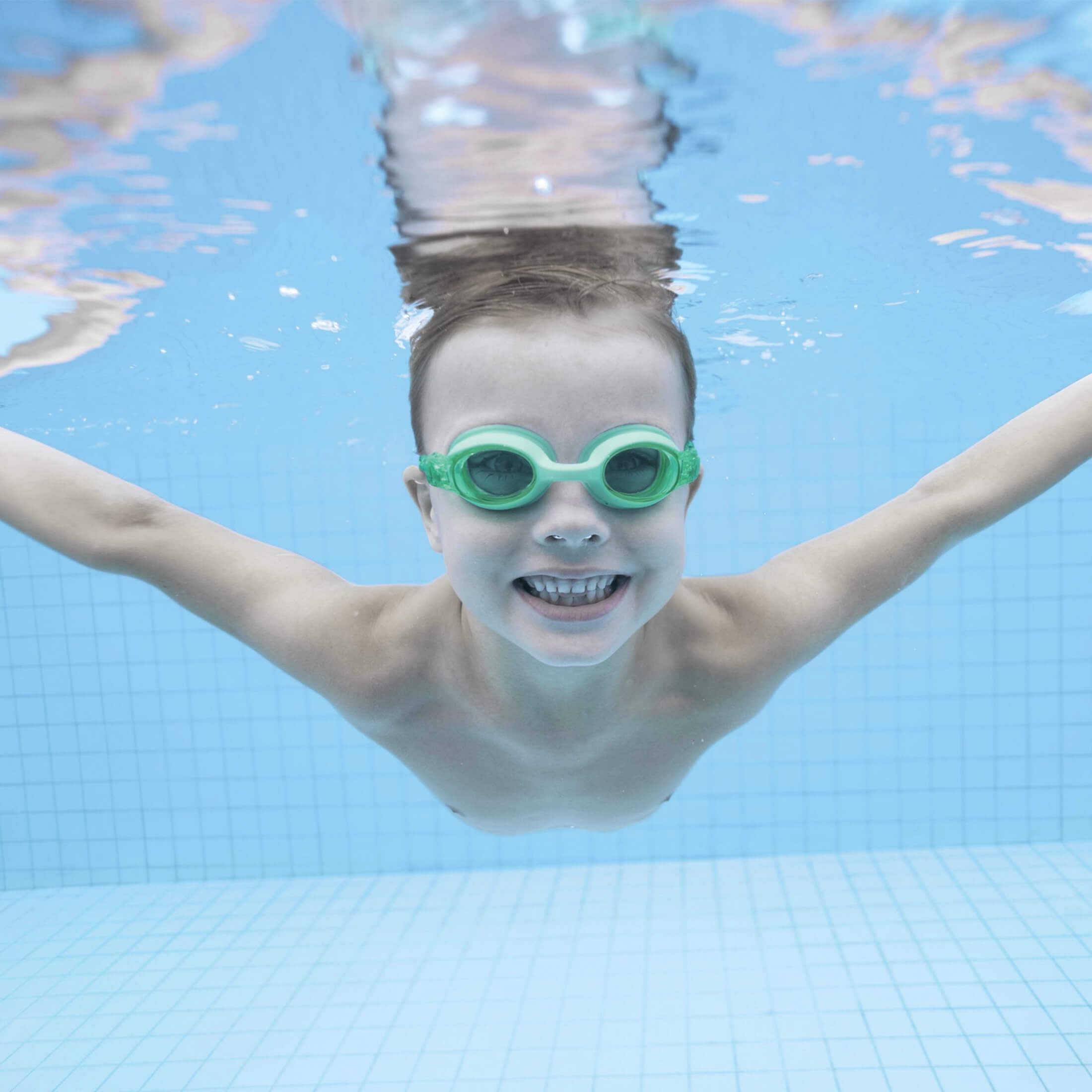 (3 pack) Puddle Jumper Child Fabric Swim Goggles, Green, Non-Latex and Non-PVC, Kids Ages 3+