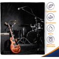 thumbnail image 5 of Music Guitar Gifts Blanket - Rock Musical Instruments Theme Throw for Guitar Players Women Men Music Enthusiast Band Singer Adult Kids Birthday Christmas Lightweight Blanket 50"x60", 5 of 6