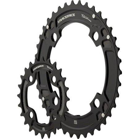 Race Face Turbine 10-Speed Chainring Set, 104mm x 64mm 24/38/Spacer Black