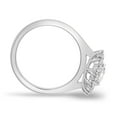 thumbnail image 5 of ESTE ORIGIN 2.00Ct Oval Cut Moissanite Cathedral Double Halo Engagement Ring in 10K White Gold for Women, 5 of 6