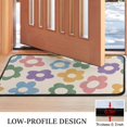 thumbnail image 3 of Colorful Daisy Flower Silhouette Pattern Door Rugs,Washable Non Slip Door Mats Indoor,Decorative Door Mats,Entry Mat Indoor for Entrance,Bedroom,Kitchen,Bathroom,30"x17", 3 of 6