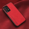 thumbnail image 2 of ELEHOLD Leather Case for Samsung Galaxy A14 5G, Skin-Friendly Premium Leather Lens Protection with Wrist Strap Compatible with Magnetic Car Mount Shockproof Case,Red, 2 of 5