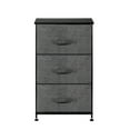 thumbnail image 6 of TKOOFN 3-Tier Dresser Storage Organizer, Wooden Top Storage Unit with 3 Easy Pull Fabric Drawers, Gray, 6 of 10