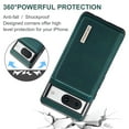 thumbnail image 5 of Allytech 2 in 1 Detachable Wallet Case for Google Pixel 8 with Cash Pocket & Cash Slots, [Full Body Protection] [Magnetic Clasp] Luxury PU Leather Shockproof Slim Kickstand Case - Green, 5 of 10