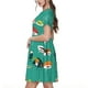 thumbnail image 2 of Easygdp Cute Sushi para Vestido Transpirable de Mujer, Vestido Suelto de Manga Corta con Pliegues y Bolsillos para el Verano, 2 of 6