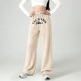 thumbnail image 2 of Gunia Sweatpants For Girls Baggy Letter Print Casual Wide Leg Pants Loose Fit Comfortable Trousers Youth Children Fashion Athletic Pants With Pockets 4-16 Years, 2 of 4
