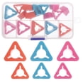 thumbnail image 4 of Miangastore 18 Pcs Needle Cap Assorted Color Triangle Durable For Knitters Diy Projects Crafts, 4 of 8