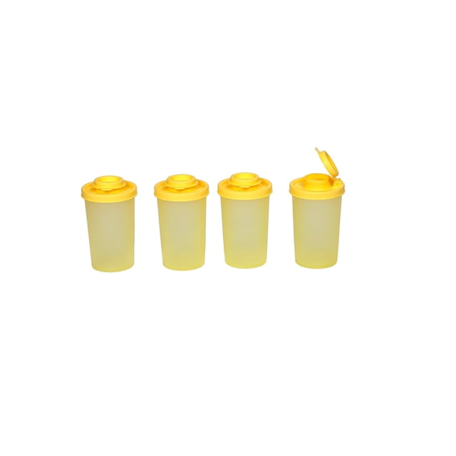Juego de saleros y pimenteros Signoraware, 140 ml, juego de 4, amarillo limón