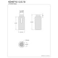 thumbnail image 2 of Kingston Brass KDH8718 Convergent Pull-Down Kitchen Faucet Sprayer Head, Brushed Nickel, 2 of 4