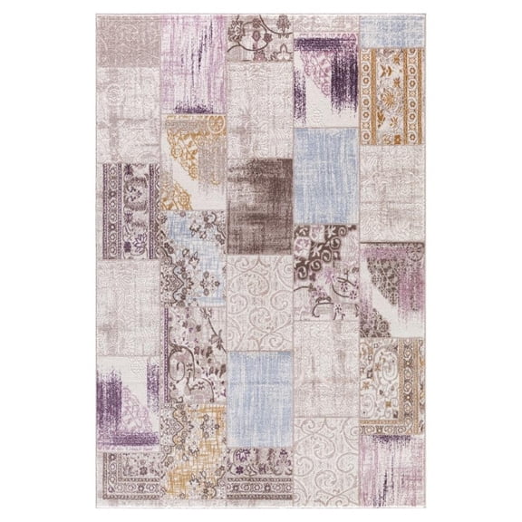 Luxe Weavers Modern Farmhouse Floral Multicolor 8x10 Area Rug, Stain-Resistant Carpet