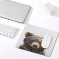 thumbnail image 4 of Bear Print Mouse Pad,Office Desk Accessories,Desk Decor, Rectangle Non-Slip Rubber, Stitched Edge,Funny Office Presents 10"x12", 4 of 8
