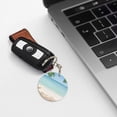 thumbnail image 6 of Naloa Starfish in Beach Print Round Keychain Keychain Key Ring, Key Tag, Key Chain Bulk for Gift Accessories (Round), 6 of 7