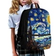 thumbnail image 3 of Yuyamidu Starry Night Backpack for School Middle School Book Bags Fashion Bookbag for Girls 12-14 Portable Schoolbag with Adjustable Shoulder Strap, 3 of 6