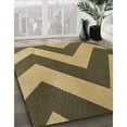thumbnail image 3 of Ahgly Tapis de Zone Carré Transitionnel Doré Lavable en Machine, 5 Pieds Carré, 3 of 7