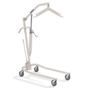 Hydraulic Patient Body Lift w/Adjustable Base & Patient Body Sling (Invacare 9805P) w/(Invacare Reliant Full Body Solid Fabric Sling - Large - R113)