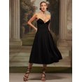 thumbnail image 3 of Vestido BELLA BARNETT Corsé negro elegante plisado para mujer, 3 of 5