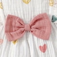 thumbnail image 4 of Leey-World Infant Baby Girl Dresses Toddler Girl Clothes Summer Cotton Linen Boho Smocked Sundress Gift for Girls with Hat(White,12-18 Months), 4 of 9