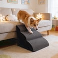 thumbnail image 6 of Dog Stairs for Small Dogs, 3-Steps Dog Ramp for Bed and Couch, Pet Stairs for Small Dogs & Cats, Non-Slip Pet Bedside Climbing Ladder, Easter Gifts for Pet Lovers ( High 13.7 inch) B, 6 of 7