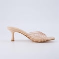 thumbnail image 4 of Cushionaire Naty Jelly Kitten Heels for Women, Chic Slip-On Mule Design with Modern Open Square Toe Womens Heels, 4 of 19