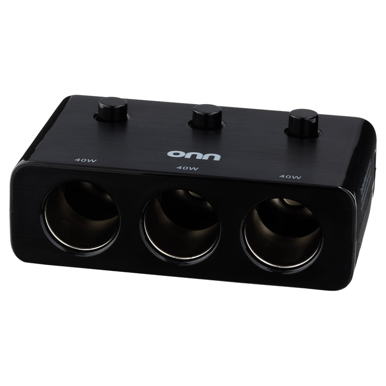 onn Triple Socket Charging Adapter with Dual USB Ports photo 1
