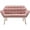 Pink Linen, variant on 48" Small Loveseat Sofa, Mid Century Modern Linen Love Seat with Wood Legs 2-Seat Sofa Couch Tufted Wingback Upholstered Sofa Chair for Living Room Bedroom Apartment, Pink
