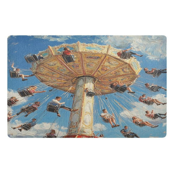 BZSMCE Floor Mats 32x20in Rotating Flying Chair Creativity Doormats