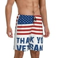 thumbnail image 2 of Fotbe Thank You Veterans Pantalones Cortos de Pijama para Hombre, Ropa de Dormir, Pantalones de Pijama Cortos para Hombre-Small, 2 of 6