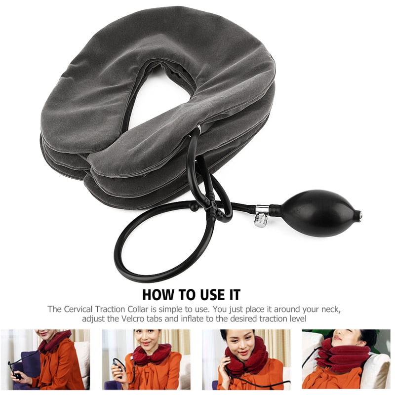 Totoro Hero   Inflatable Neck Tractor Relaxation Pillow Travel Soft Cervical Vertebra Traction Neck Relief Posture Correction Stretching Brace