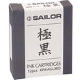 thumbnail image 1 of Cartuchos de Tinta para Pluma Fuente Sailor Kiwa-Guro Súper Negro Paquete de 12, 1 of 3