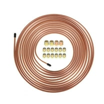LABLT Copper Nickel Brake Line Tubing Kit Fittings 1/4 OD 25 ft Coil Roll 16 Fittings Car