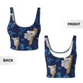 thumbnail image 6 of Sports Bra For Women, Blue Leaf Gray Koala Print Sports Bras For Women High Support, Workout Tank Tops Woman With Removable Cups, 6 of 8