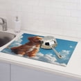 thumbnail image 6 of Sikiie Blue Sky Cloud Puppy Dish Drying Mat, Kitchen Counter Mat, Self Drying Mat for Kitchen Counter Dish Drying Pad ,for Dishes, Utensils, Pots and Pans（24" x 18"）, 6 of 7