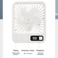 thumbnail image 2 of Q3 Desk Fan Portable Personal Fan Digital DIsplay 5 Wind Speeds Adjustable Electric Cooling Fan USB Rechargeable for Home Office Use, 2 of 5