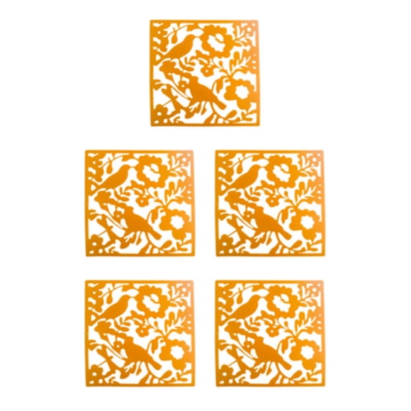 Inteprter Panel de pantallas divisorias colgantes, moderno, ligero y elegante, multifuncional, duradero, tabla de pájaros amarillos, 4 pack/lote Type2 NO2