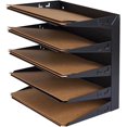 thumbnail image 3 of EASY LIFE PRODUCTS Desk File Organizer Shelf Rack, Metal, black(5 Tier), 3 of 6
