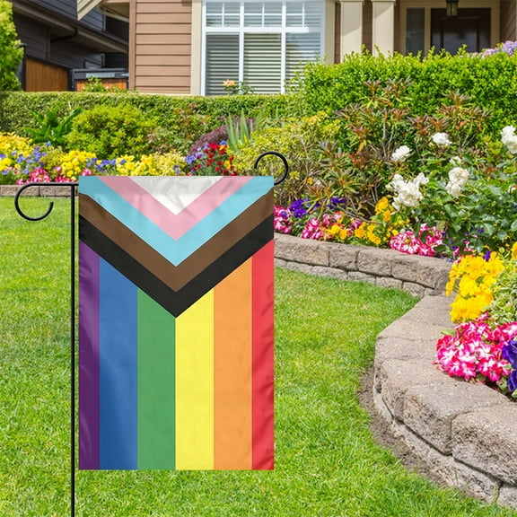 DMERBYL Pride Month Gay Pride Ally Garden Flag Double Sided Banner Flags Welcome Decoration For Wedding Party Yard 12x18 Inch