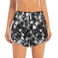 thumbnail image 2 of Balery Seamless Pattern With Skulls Pantalones cortos deportivos para mujer con forro y dos bolsillos, elásticos, para entrenamiento, gimnasio, yoga-Medium, 2 of 7
