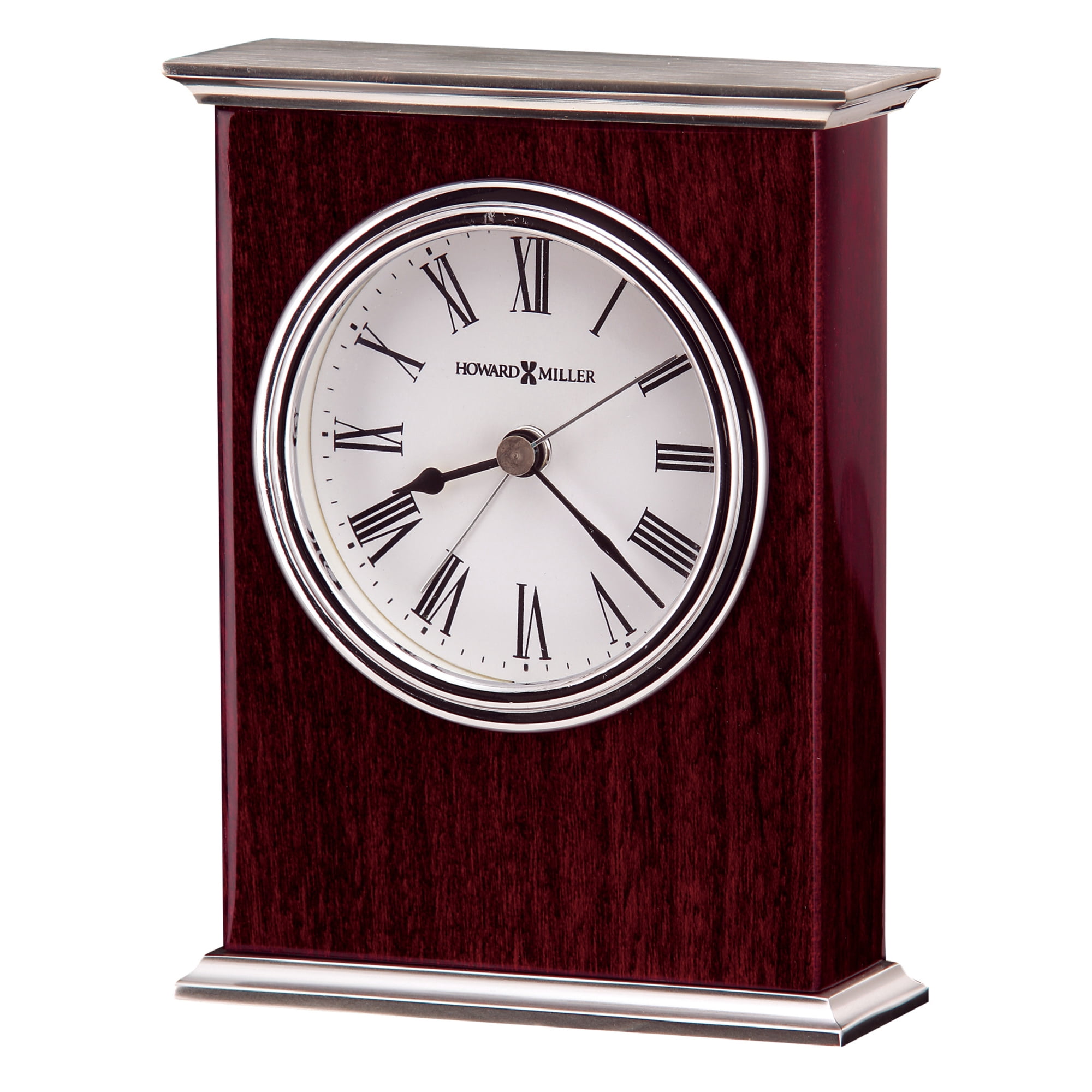 Howard Miller Kentwood Rosewood and Nickel Finish Quartz Alarm Clock #Q GM 1486 Howard Miller Kentwood Rosewood and Nickel Finish Quartz Alarm Clock #Q GM 1486 - b 5 de 3050 501 e