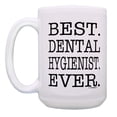 thumbnail image 2 of ThisWear Best Dental Hygienist Gifts Best Dental Hygienist Ever Dentist Mug 15oz Coffee Mug, 2 of 4