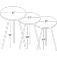 thumbnail image 5 of Set of 3 Nesting END Tables - Round Stacking Coffee Side Tables for Small Spaces,Nightstand Bedside Table for Living Room, Bedroom, Living Room, Balcony, NO-Tools Assembly (Black Marble/Silver), 5 of 6