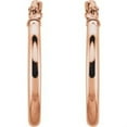 thumbnail image 2 of Auriga Fine Jewelry 14k Rose Gold Tube 20 mm Hoop Earrings for Women, 2 of 4