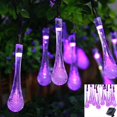 thumbnail image 2 of Solar String Lights, 19.2 Ft 8 Modes 30 Water Drop Led, Solar Lights Compatible With Garden, Fence, Patio, Party And Holiday (purple), 2 of 5