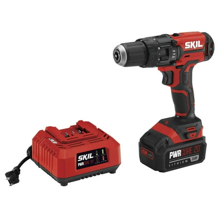Skil HD527803 20V PWRCore 20 Lithium-Ion Variable Speed 1/2 in. Cordless Hammer Drill Kit (2 (Best Cordless Hammer Drill On The Market)