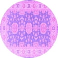 thumbnail image 1 of Ahgly Company Indoor Round Oriental Purple Traditional Area Rugs, 5' Round, 1 of 4