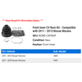 thumbnail image 2 of Front Inner CV Boot Kit - Compatible with 2011 - 2013 Nissan Murano 2012, 2 of 2