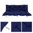 thumbnail image 4 of 3 Seater Porch Swing Cushion with Backrest and Ties, Made of Premium Polyester and PP Cotton, Great for Outdoor Furniture, Features Rivet and Tufted Design, 4 of 7