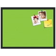 thumbnail image 2 of PinPix ArtToFrames 25x18 Custom Cork Bulletin Board Green Chevron   Poster Board Has a Fabric Style Canvas Finish, Framed in Satin Black (PinPix-518), 2 of 5