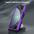 thumbnail image 3 of GALAPROX Samsung Galaxy Z Fold 5 Case, Clear Slim Lightweight Electroplated Frame Cover -Purple, 3 of 6