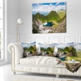 thumbnail image 2 of Designart Mountain Lake View on Bright Day - Landscape Printed Throw Pillow - 18x18, 2 of 4